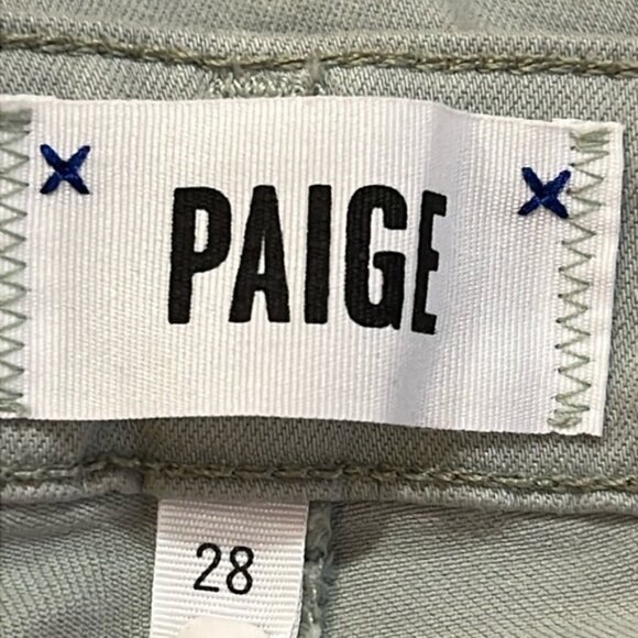Paige Denim Light Green Verdugo Stretch Skinny Ankle Jeans size 28 - Picture 13 of 13